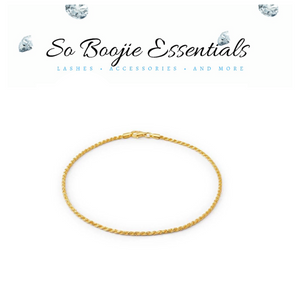 Twisted Rope Anklet ‘Gold’