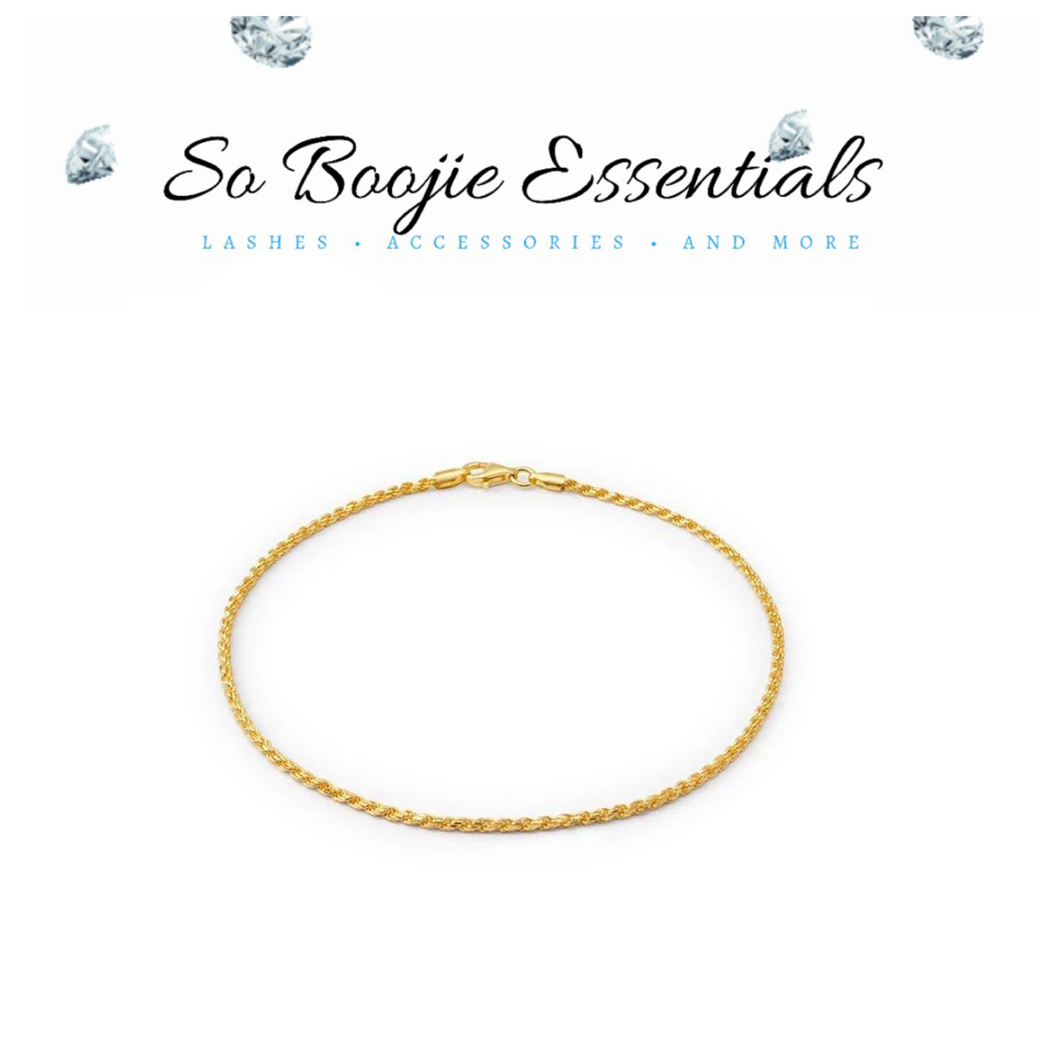 Twisted Rope Anklet ‘Gold’