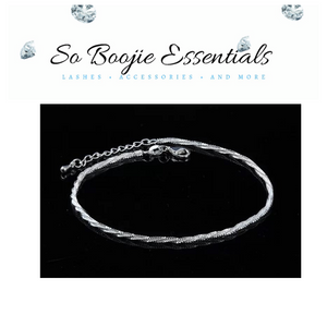 Twisted Rope Anklet ’Silver’