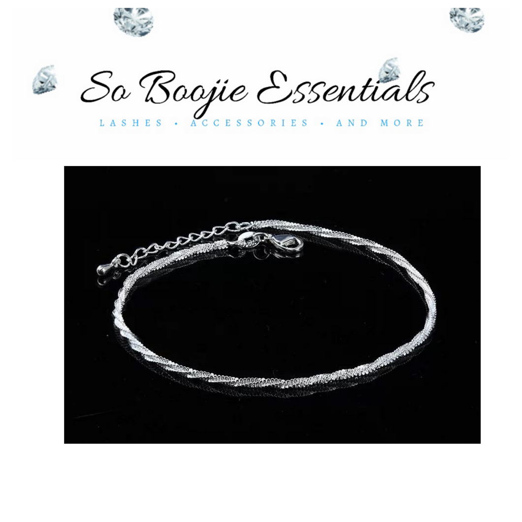 Twisted Rope Anklet ’Silver’